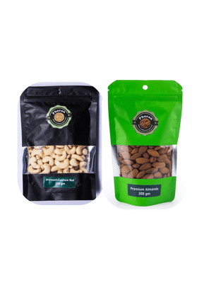 Buy Almonds Cashew Combo Online India - Premium Dry Fruits | Phoran100g Almonds & 100g Cashew Nuts